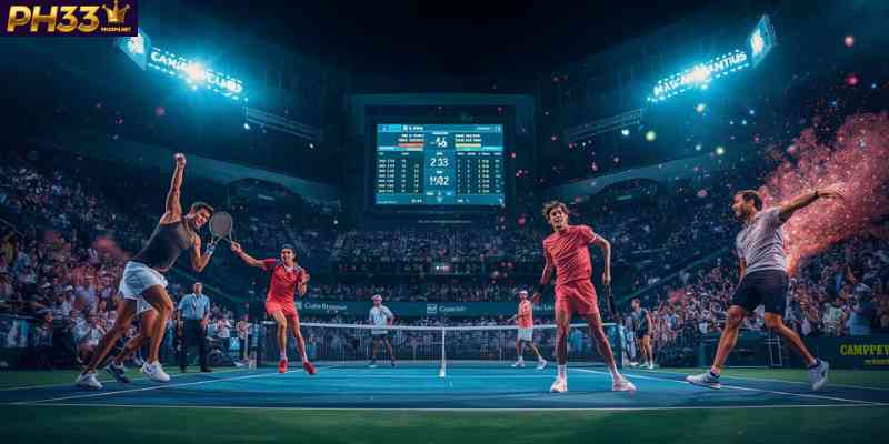Tennis match live betting opportunity with scoreboard and match momentum
